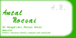 antal mocsai business card